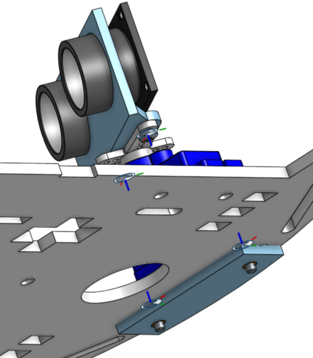 Servo mount for ultrasonic sensor